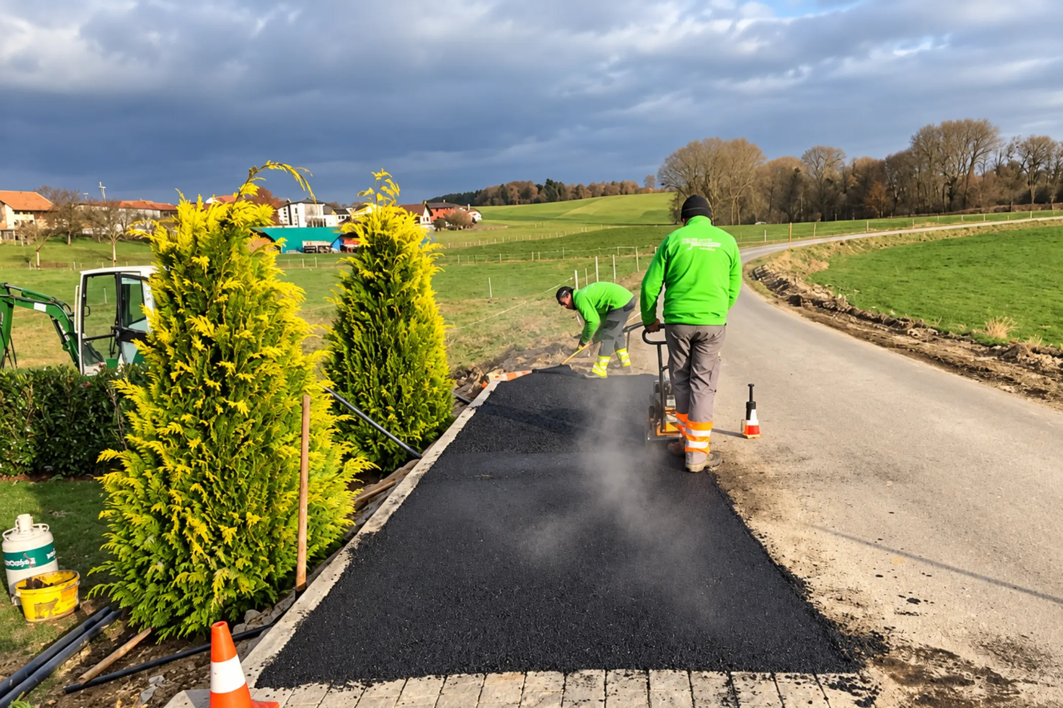 Travaux de goudronnage