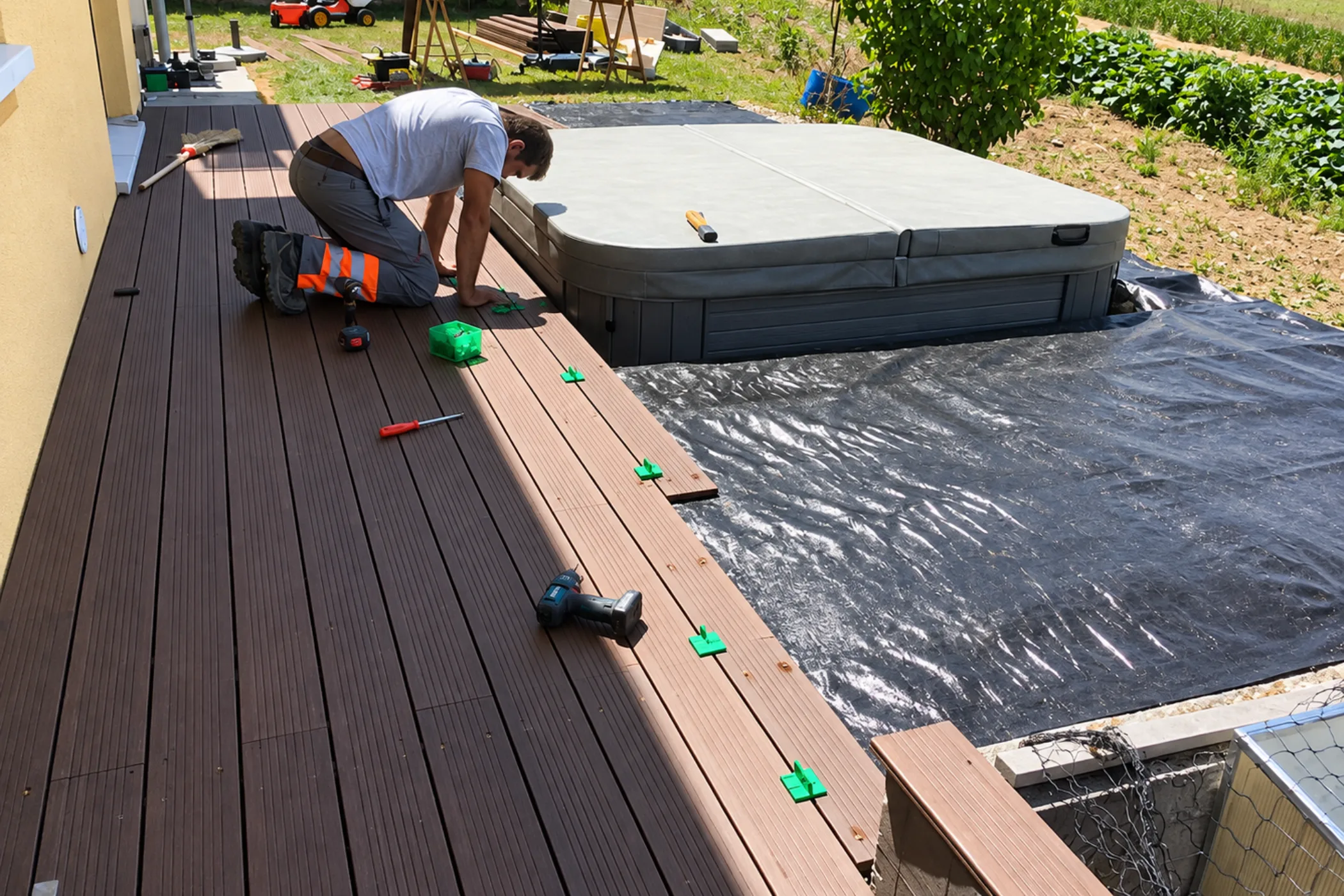Terrasse aménagée dans un espace extérieur